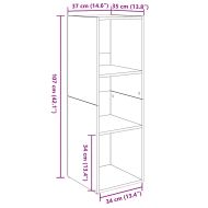 Комплект ТВ шкаф 3 pcs Дъб 37 x 35 x 107 см Инженерно дърво