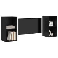 Комплект ТВ шкаф 2 pcs Черния дъб 37 x 37 x 72 см