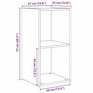 Комплект ТВ шкаф 2 pcs Черния дъб 72 x 35 x 36,5 cm