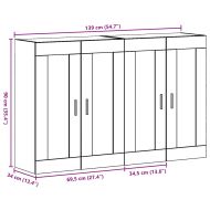 Стенни шкафове 2 pcs дъб артизан 69,5 x 34 x 90 см