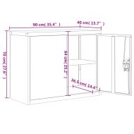 Шкаф за папки бял 90x40x70 см стомана