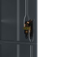 Шкаф за папки антрацит 90x40x180 см стомана