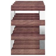 Стойка за вино за 12 бутилки, кафява, бор масив