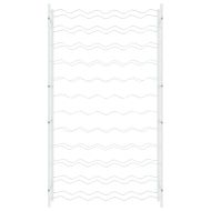 Стойка за вино за 72 бутилки, бяла, метална