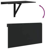 Сгъваема стенна маса, черна, 100x60x56 см, инженерно дърво