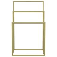 Свободностояща поставка за кърпи, златиста, 48x24x79 см, желязо