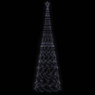 Коледна елха конус, студено бяло, 3000 LED, 230x800 см