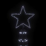 Коледна елха конус, студено бяло, 3000 LED, 230x800 см