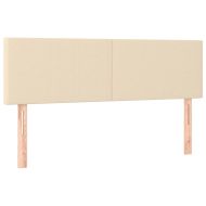 Табла за легло, кремава, 144x5x78/88 см, плат