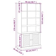 Етажерка за книги VIGO сива 85x35x170 см бор масив