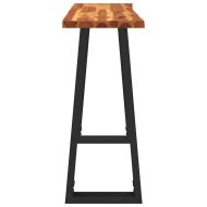 Конзолна маса с жив ръб 110x35x80 см масивна акация