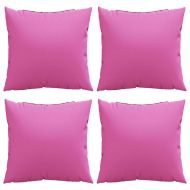 Пухени възглавници 4 pcs Розово 60 x 60 cm Полиester плат