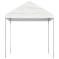 Навес с покрив бял 2,28x2,23x2,69 м полиетилен