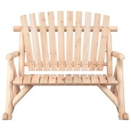 2-местна градинска пейка люлка 123x96x102 см масивен смърч