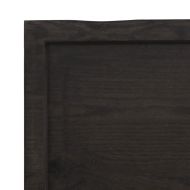 Стенен рафт тъмнокафяв 40x40x(2-4) см обработен масивен дъб