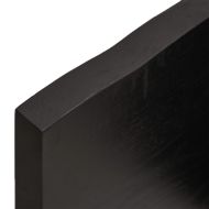 Стенен рафт тъмнокафяв 40x40x(2-4) см обработен масивен дъб