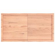 Плот за маса светлокафяв 120x60x(2-4) см обработен масивен дъб