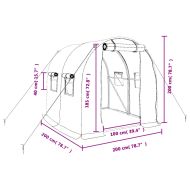 Оранжерия със стоманена рамка зелена 4 м² 2x2x2 м