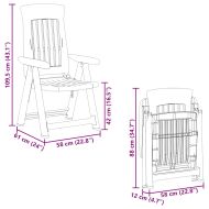 Градински накланящи се столове, 2 бр, зелени, PP