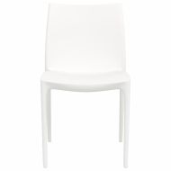 Градински столове, 2 бр, бели, 50x46x80 см, полипропилен