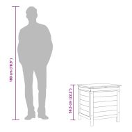 Градинска кутия за съхранение бяла 50x49x56,5 см чам масив