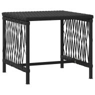 Шезлонг 3 pcs Черно и кремаво бяло 55 x 200 x 92 см полиратан