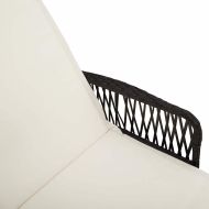 Шезлонг 3 pcs Черно и кремаво бяло 55 x 200 x 92 см полиратан
