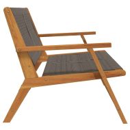 Градинска мебел Сив 122 x 78 x 73 см Солидно акациево дърво