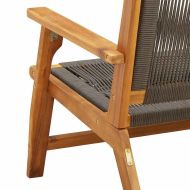 Градинска мебел Сив 122 x 78 x 73 см Солидно акациево дърво