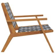 Градинска мебел 2 pcs Черен и бял 67 x 78 x 73 см