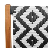 Градинска мебел 2 pcs Черен и бял 67 x 78 x 73 см