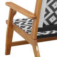 Градинска мебел 2 pcs Черен и бял 67 x 78 x 73 см