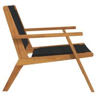 Градинска мебел 2 pcs Черно 67 x 76 x 73 см