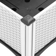 Градинска кашпа с крака, бяла, 80x40x42 см, PP