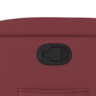 Реклайнер стол, виненочервен, изкуствена кожа