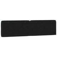 Мека табла за легло, черна, 200 см, кадифе