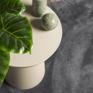 Килим HUARTE с къс косъм, мек и миещ се, антрацит, 120x120 см