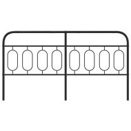 Метална резервна табла за легло, черна, 183 см