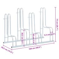 Стойка за 4 велосипеда подова свободностоящ поцинкована стомана