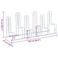 Стойка за 6 велосипеда подова свободностоящ поцинкована стомана
