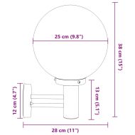 Външна стенна лампа 2 pcs Сребрист 28 x 25 x 38 см