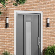 Външна стенна лампа 2 pcs Черно 10.5 x 6 x 33 см