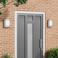 Външна стенна лампа 2 pcs Сребрист 23.5 x 9 x 26 см