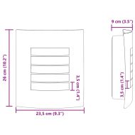 Външна стенна лампа 2 pcs Черно 23.5 x 9 x 26 см
