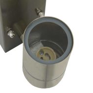 Външна стенна лампа 2 pcs Сребрист 6,5 x 10,5 x 16 см