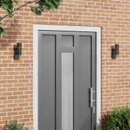 Външна стенна лампа 2 pcs Черно 7 x 10 x 22 см