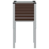 Градинска саксия, кафява, 45x45x88 см, стомана