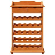 Винен рафт Кафяво 58 x 28 x 90 см Солидно борово дърво