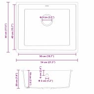 Кухненска мивка Бяло 54 x 44 x 20 см Гранит