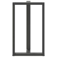 Крака за бар маса, Т-образни, 2 бр., антрацит, 60x35x(100-101) см, стомана